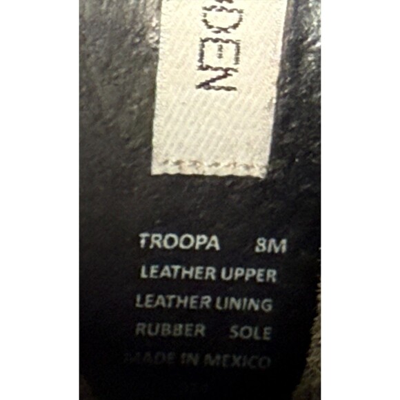 Steve Madden Troopa Combat Boots Dark Green Leather Boho Lace Up Women's 8 Zip - Picture 6 of 6